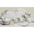 KC-00152 / conjunto de jantar de porcelana / prato, frasco, pote